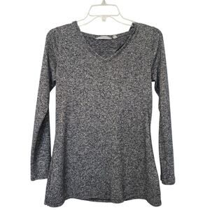 Athleta Racerback Top Size XXSMALL Black Gray Athletic Long Sleeve